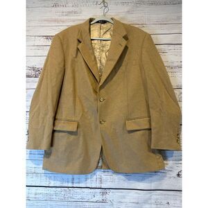 Claiborne Sport Coat Blazer Jacket‎ Men's 42R Tan Camel Hair